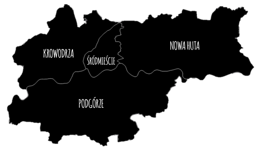 Podział Krakowa na jednostki ewidencyjne